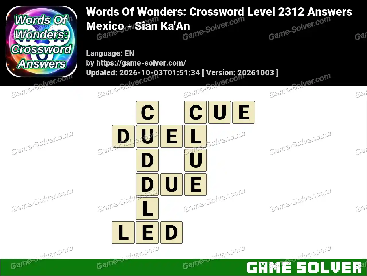 Words Of Wonders: Crossword Level 2312 Answers – Mexico – Sian Ka’An